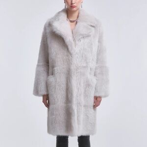 Plush Shearling Fur Coat